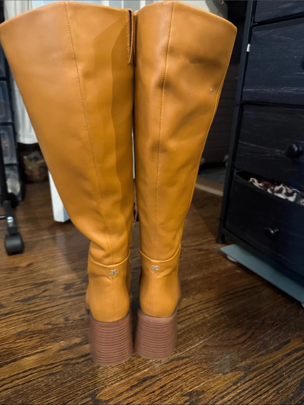 Sam Edelman Tall Cognac Leather Over-the-Knee Boots